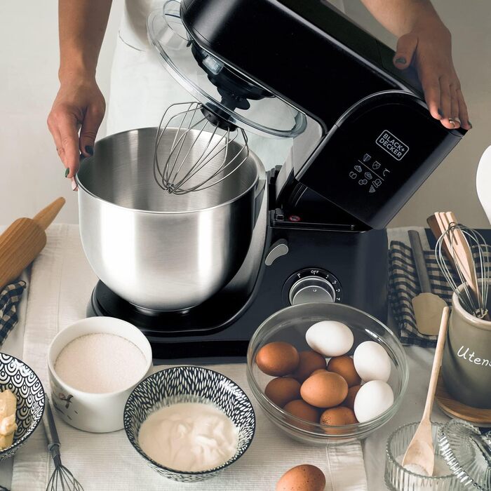 Блендер BLACK+DECKER BXJBA350E, 1,5 л, імпульсний режим, 4 леза з нержавіючої сталі, знімна пластикова чаша, легке очищення, сірий