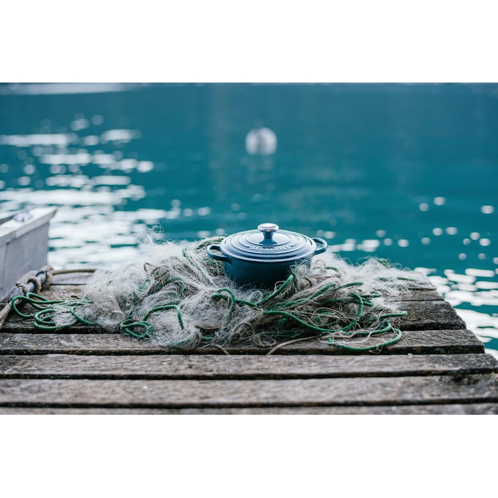 Чавунна каструля Le Creuset Signature з кришкою, кругла, 20 см, 2,4 л, для всіх плит і індукції, Deep Teal