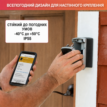 Розумний сейф для ключів Master Lock Smart Connected з Bluetooth та кодовим замком, настінний вуличний кейс з військовим шифруванням, 12.7 x 8.3 x 5.9 см