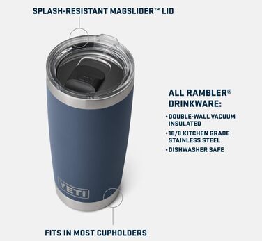 Термос YETI Rambler з кришкою MagSlider, нержавіюча сталь, 591 мл