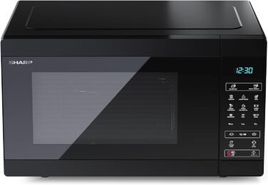 Мікрохвильова піч SHARP MS51EB, 900 Вт, 5 режимів, розмір 51,3x30,6x39,4 см, чорна, з функцією розморожування