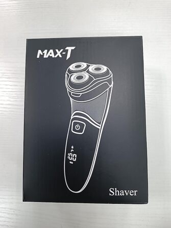Електробритва MAX-T 3D ProSkin для чоловіків, LED-дисплей, вологе та сухе гоління, з тримером, акумуляторна, бездротова, чорна, подарунок для чоловіків