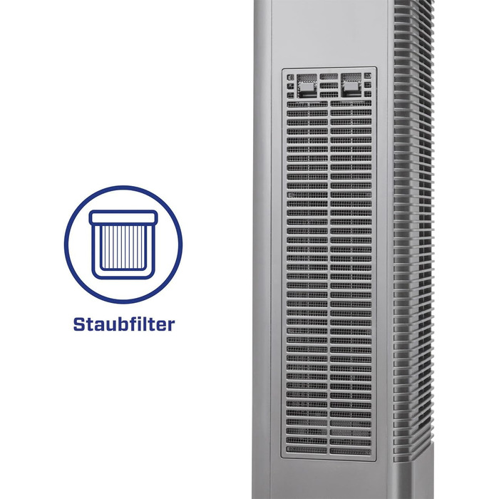 Обігрівач та вентилятор 2-в-1 Clean Air Optima CA-904G Smart: Цифровий термостат, осциляція 80°, для приміщень до 40 м², сірий