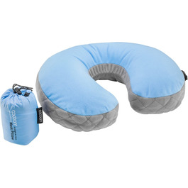 Подушка Cocoon Air Core Ultralight, легка, блакитно-сіра, для кемпінгу та подорожей