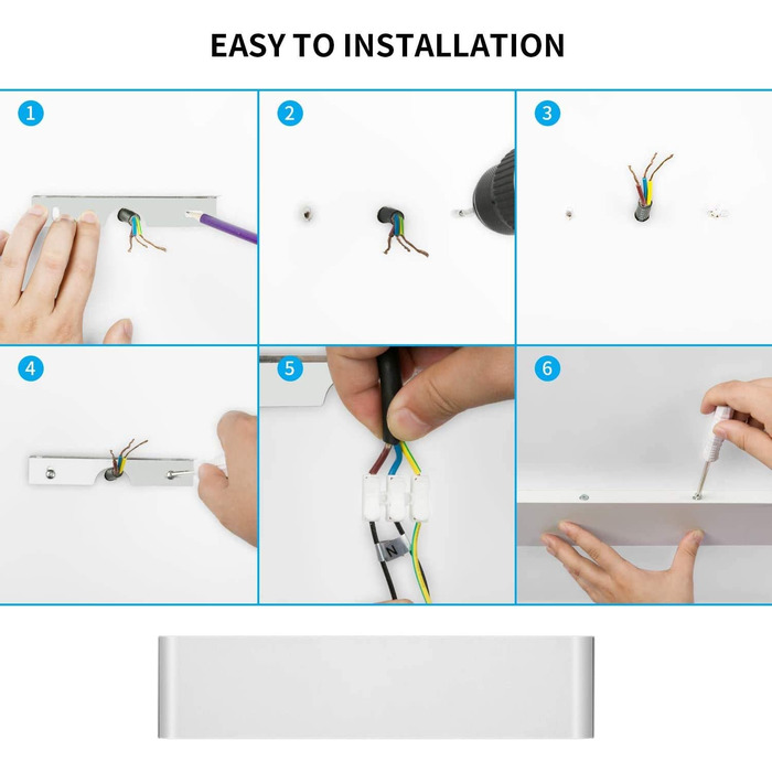 LED настінні світильники Ledmo 12W, 4 шт, чорні, алюмінієві, тепле біле світло 3000K, для внутрішнього освітлення, Up&Down лампи