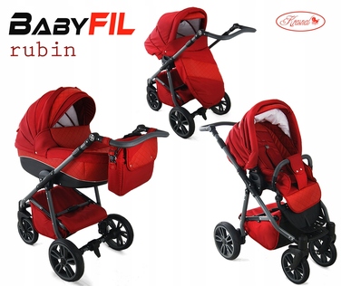 Дитячий візок 2в1 Krasnal BabyFIL, екошкіра + льон