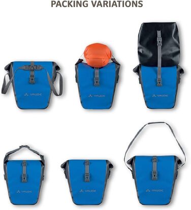 Велосипедна сумка VAUDE Aqua Back Single 24 л, чорна, для багажника, водонепроникна