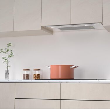 Вбудована витяжка CIARRA CBCB6926A A+++ 60 см, продуктивність 704 м³/год, LED-підсвітка, режим рециркуляції та відведення, нержавіюча сталь, срібляста