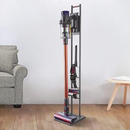 Підлогова стійка-утримувач для пилососів Dyson V15s/V15/V12/V11/V10/V8/V7/V6, універсальна підставка для аксесуарів, покращена преміум-версія, сірий колір, Ecooe