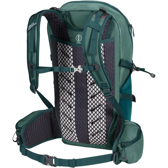 Рюкзак Jack Wolfskin Cyrox Shape 25 S-L унісекс для туризму, нефритово-зелений, універсальний розмір
