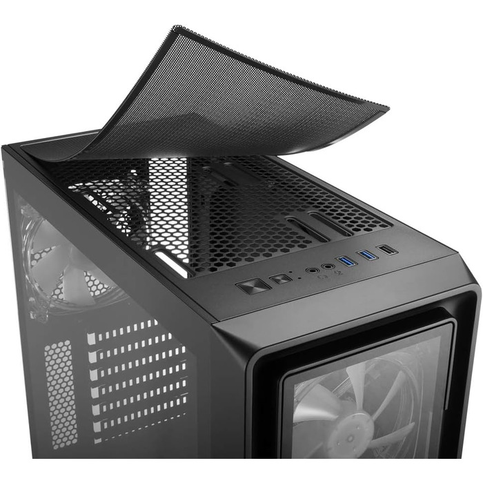 Комп'ютерний корпус Sharkoon TK4 RGB зі скляною панеллю, підсвітка RGB, для ігрового ПК