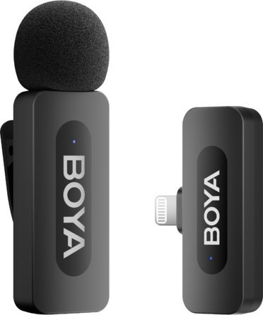 Бездротовий петличний мікрофон BOYA BY-V1 Lightning Black