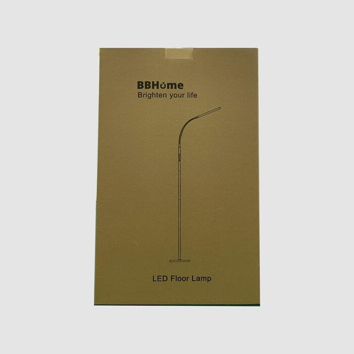 Торшер BBHome LED 10Вт з димером, 4 кольорові температури, сенсорне та дистанційне керування, таймер 1 год, чорний, для вітальні, спальні, офісу