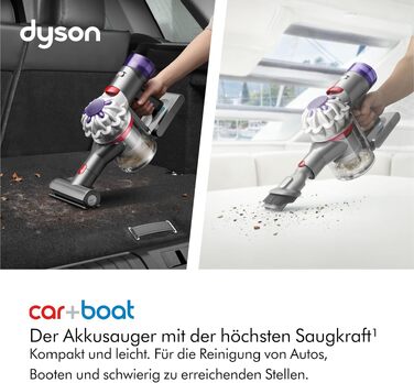 Ручний акумуляторний пилосос Dyson Car+Boat для автомобіля та човна, сріблястий, до 50 хв роботи