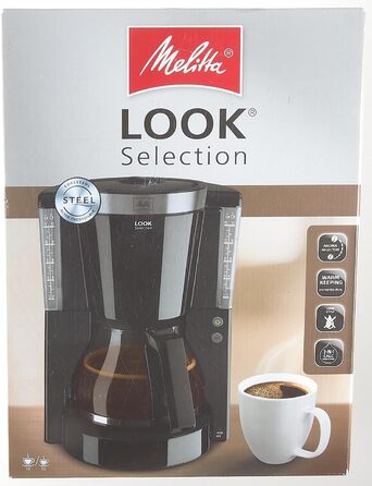 Кавоварка фільтраційна Melitta Look IV Selection з скляною колбою, 10 чашок, краплестоп, чорна