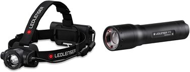 Налобний ліхтар Ledlenser H15R Core + ручний ліхтар P7R LED, 1000 люмен, акумуляторний, до 210 м, 40 годин, магнітна зарядка, комплект зі стінним кріпленням