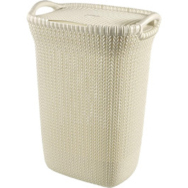 Кошик для білизни Curver KNIT 57 л, 45.2x34.1x61.4 см, білий Oasis, пластик