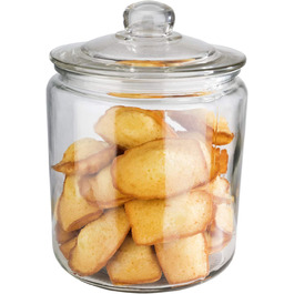Скляна банка APS Classic 4 л для зберігання продуктів із кришкою на ущільнювачі, прозора, без маркування, герметичний контейнер