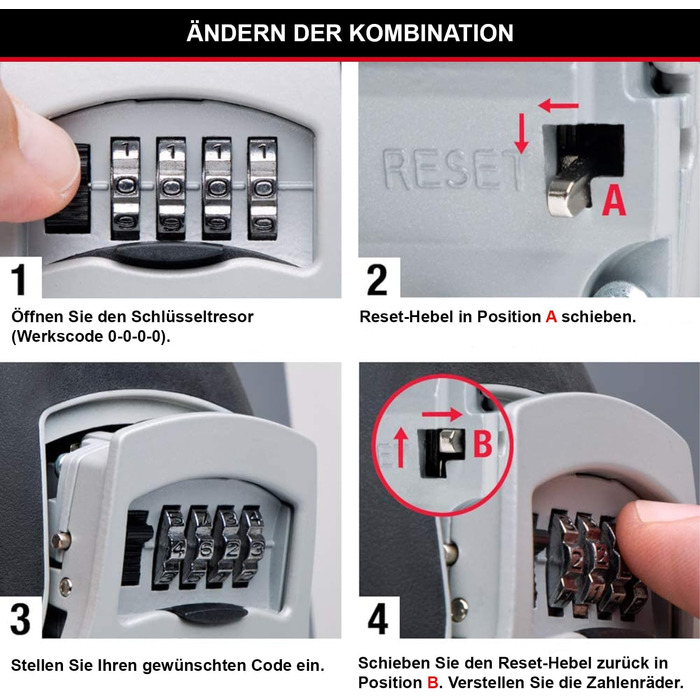 Кейс-сейф для ключів Master Lock Medium з настінним кріпленням для вулиці, металевий захисний бокс (11.9 x 8.5 x 3.6 см)