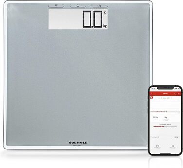 Цифрова вага Soehnle Style Sense Connect 100 з Bluetooth та додатком, велика LCD, до 180 кг