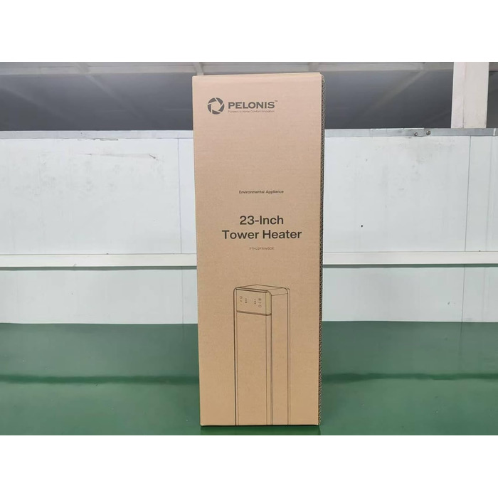 Керамічний електрообігрівач PELONIS 2000W з термостатом, дистанційним керуванням, 75° обертанням, таймером 24 години, енергозберігаючий, тихий, для спальні, 58 см, білий