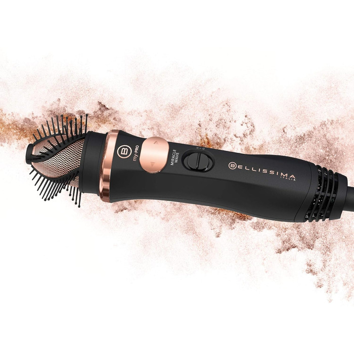 Електрична повітряна щітка Bellissima My Pro Miracle Wave GH19 1100 з автоматичним обертанням, для м’яких природних хвиль, дбайлива до волосся