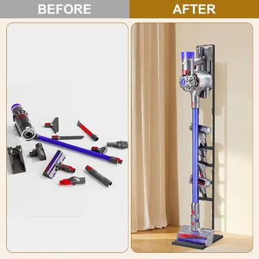 Підставка для пилососа OUTBROS, сумісна з Dyson Gen5, V15s, V15, V12 Slim, V11, V10, V8, V7, V6, металева стійка без свердління, чорна