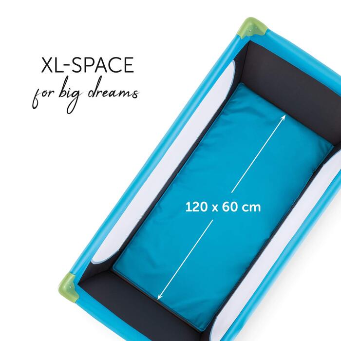 Дитяче дорожнє ліжечко Hauck Dream N Play, складане, з народження до 15 кг, 120x60 см, з сумкою, синє