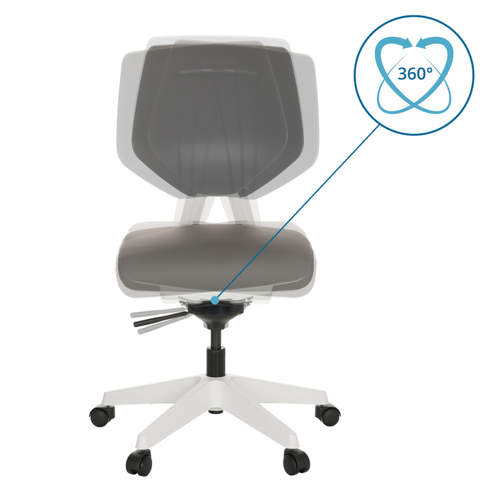Робоче крісло / офісне крісло MOVE WORK 3D пластик / ПВХ сірий hjh OFFICE
