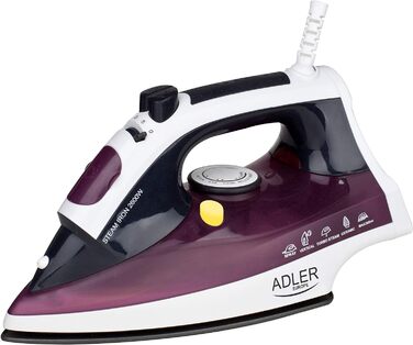 Праска Adler AD 5022, керамічна підошва, біло-синя