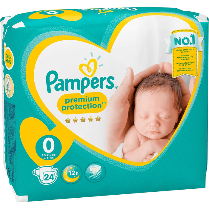 Підгузки Pampers Premium Protection, розмір 0, 48 шт.