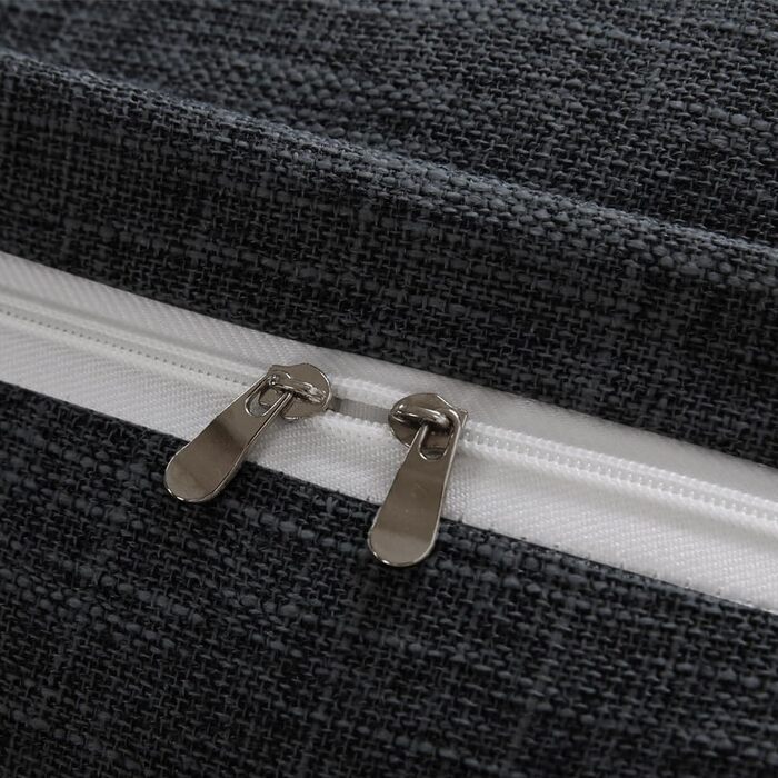 Подушка трикутна для спини OHMG 160x50x20 см темно-сіра з кишенею, для ліжка та дивана, знімний чохол