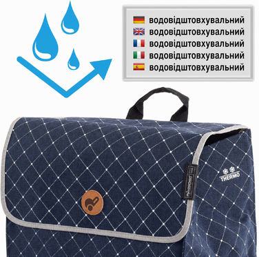 Візок для покупок ANDERSEN Alu Star Shopper Tamo, антрацит, 51 л, з рефлектором, термоізоляцією, алюмінієвий, регульована висота, знімні колеса