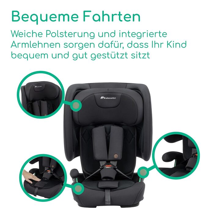 Дитяче автокрісло Bebeconfort Ever & Go i-Size (76–150 см), ISOFIX, Full Black