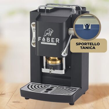 Кавомашина Faber Deluxe 3.0 ESE 44мм з електроклапаном, чорний/хром