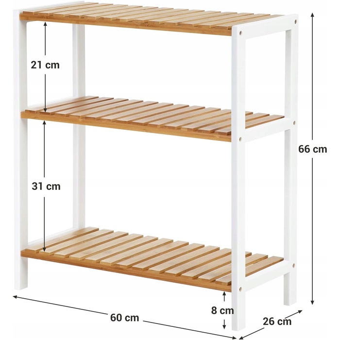 Полічка для взуття Songmics, 70 x 55 x 26 см, відтінки коричневого