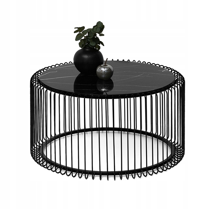 Журнальний стіл Mebel-Partner круглий, 80 x 80 x 42 см, чорний