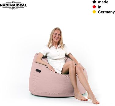 Мішок для сидіння Sitzsack Tropfenform Kastanie рожевий, XL (77 см) – для дітей та дорослих, EPS наповнювач, для дому та вулиці, геймерський пуф