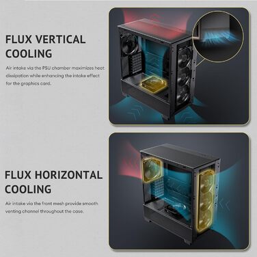 Корпус для ПК Antec GEH Flux SE Midi Tower чорний, для ігрових та офісних систем, вентиляція, роздрібна версія