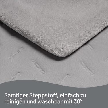 Електрична грілка-ковдра Imetec Adapto Tartan Grey, 160x120 см, м'який мікроплюш, 6 режимів температури, з функцією прання, сіра