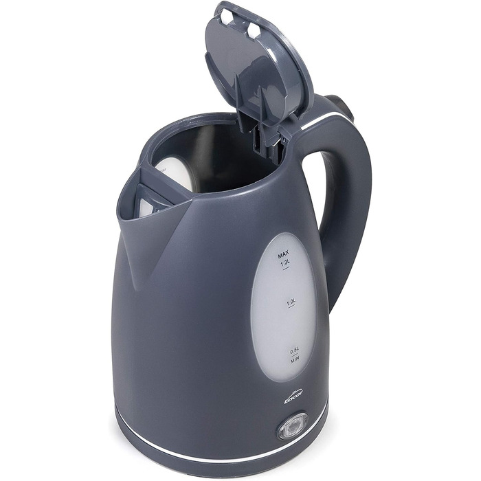 Електричний чайник Lacor 2200 Вт, BPA-free, 1.3 л, сірий