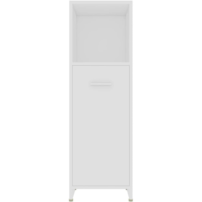 Шафа для ванної vidaXL, 3 відділення, 1 дверцята, білий, 30x30x95 см, ДСП