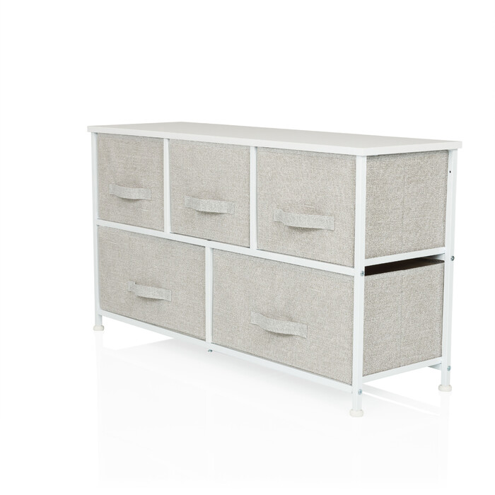 Комод FOLDAR 100x30x55см 5 відділень сірий hjh LIVING