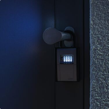 Сейф для ключів ABUS KeyGarage 797 LED з підсвічуванням - чорно-срібний, для ключів та дрібних цінностей
