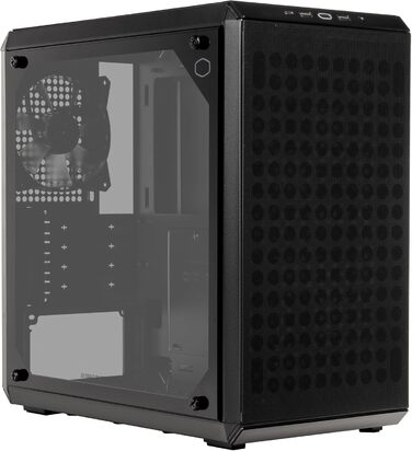 Корпус Cooler Master MasterBox Q300L V2 mATX Mini Tower з загартованим склом, 120 мм вентилятор, підтримка USB 3.2 Gen 2x2 Type-C, багатоваріантне охолодження