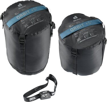 Спальний мішок deuter Orbit +5° EL для туризму, синтетичний, збільшений розмір