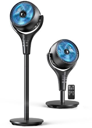 Стійкий вентилятор Turbo Premium Black 38W: Потужний, тихий, з осциляцією та 4 режимами