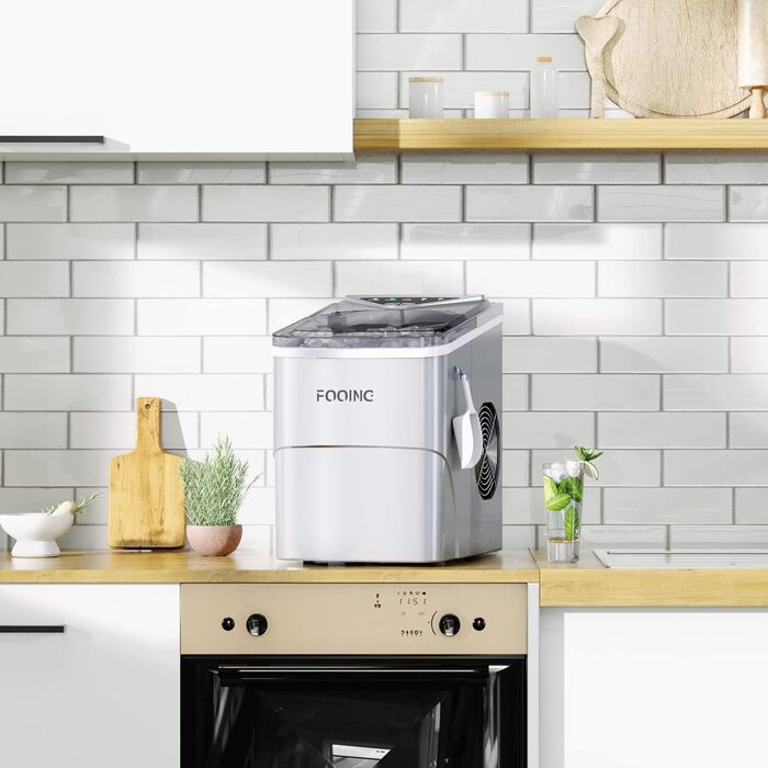 Льодогенератор побутовий з автоочищенням 15 кг/24год, срібний - Ice Maker для дому та офісу