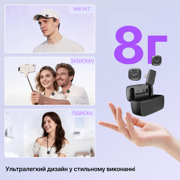 Безпровідний петличний мікрофон Fifine M12