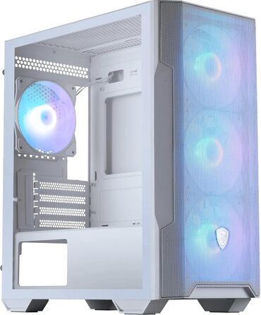 Корпус для ПК MSI MAG Forge M100R White, білий, ігровий, з підсвіткою RGB